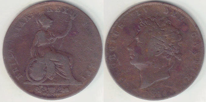 1826 Great Britain Half Penny A004411